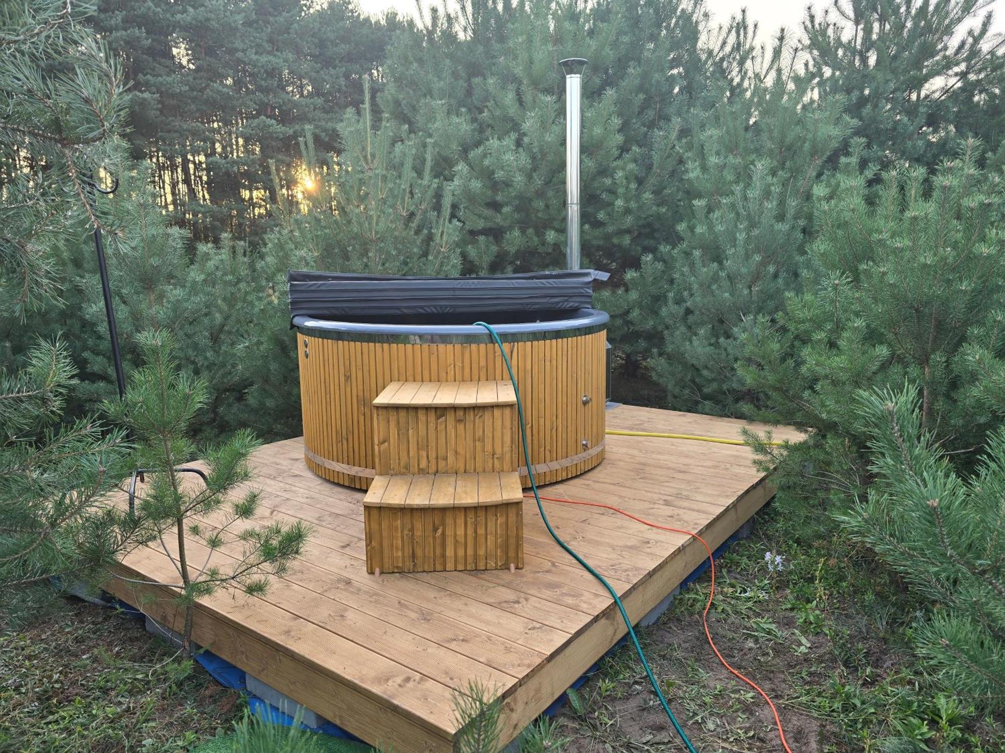 Oaza Swiety Spokoj - Domek Z Balia I Jacuzzi Rzasnik Exterior foto